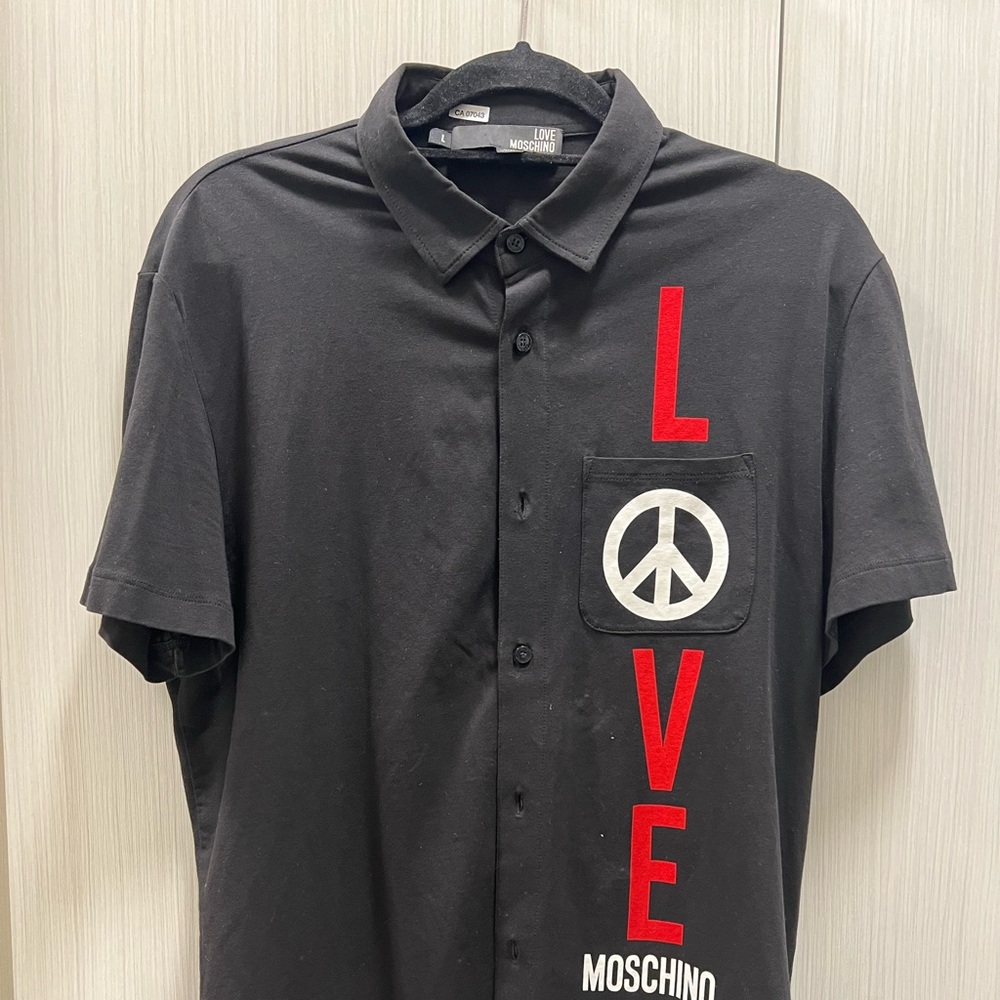 Love Moschino button down short sleeve shirt